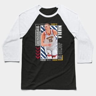 Nikola Jokic Paper Poster Version 10 Baseball T-Shirt